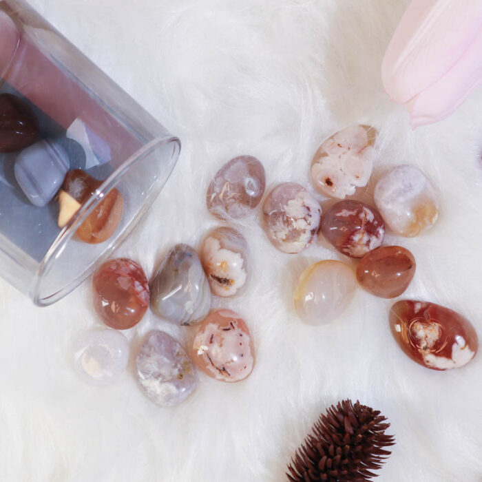 Solara Crystal Healing Sakura Agate Tumble
