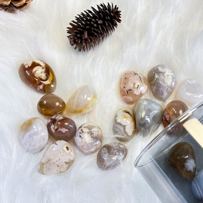 Solara Crystal Healing Sakura Agate Tumble